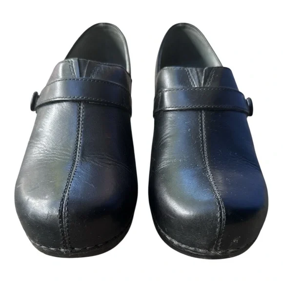 Dansko Women's Black Leather Clogs NWOT Size 40 Nursing, Doctor, Comfort - Picture 2 of 5